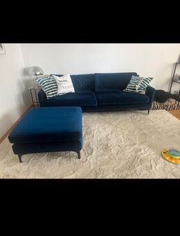 Sofa Company Samtsofa ANNA mit Hocker - München Neuhausen-Nymphenburg