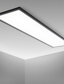 B.K.Licht LED Deckenleuchte BK_DP1497 LED Panel Deckenlampe, 1 Meter, 4.000K Neutralweißes Licht, LED fest integriert, Neutralweiß, 22 Watt, 2.200Lm, Schwarz, 100x25x6,5 cm