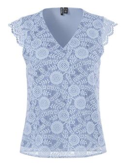 pieces Spitzentop PCOLLINE SL LACE V-NECK TOP WVN NOOS