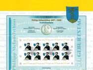 1. Numisblatt Deutschland 1997: 10 DM Münze und Briefmarken zum Gedenken an Melanchton - Mönchengladbach