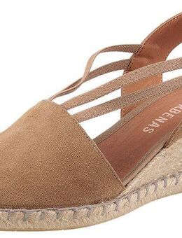 VERBENAS Maika Serraje Sandalette, Sommerschuh, Sandale, Keilabsatz, mit Jutebesatz