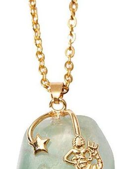 Firetti Kette mit Anhänger Schmuck Geschenk Halsschmuck Anker/Halskette Sternzeichen Geburtsstein, Made in Germany - mit Edelstein