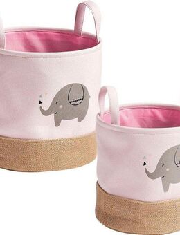 Zeller Present Aufbewahrungskorb Elefant (Set, 2 St), Niedliches Elefanten Tiermotiv