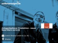 Anlagenbediener Produktion - neues Nuss-Werk (w/m/d) - Rheine