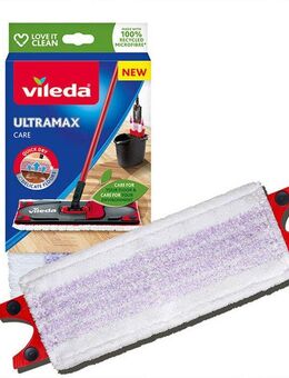 Vileda Vileda ULTRAMAX Care Ersatzbezug Wischbezug (Mikrofaser, 14, 1-tlg., aus 100% recycelten Mikrofasern)