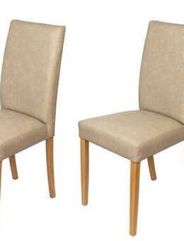 Home affaire Esszimmerstuhl Evona Polsterstuhl, Küchenstuhl, 4-Fußstuhl (2 St), Kunstleder, 3 Farben, Massivholzbeine, stabil, zeitlos