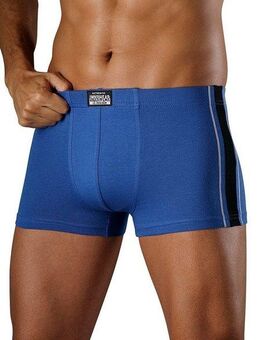 AUTHENTIC UNDERWEAR Boxer Boxershorts für Herren (Packung, 4-St) mit kontrastfarbigen Streifen seitlich