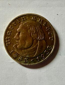 2 Reichsmark 1933 G, 450 Jahre Geburt Martin Luther, Silber - Mannheim