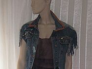Handmade Designer Jeansweste Gr. 38 - Worms