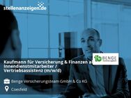 Kaufmann für Versicherung & Finanzen als Innendienstmitarbeiter / Vertriebsassistenz (m/w/d) - Coesfeld