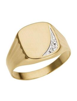 Firetti Siegelring Schmuck Geschenk Gold 333 Herrenring Goldring, mit Diamant