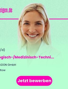 Biologisch-/Medizinisch-Technische Assistenz (m/w/d) in der Arzneimittelherstellung - Teltow
