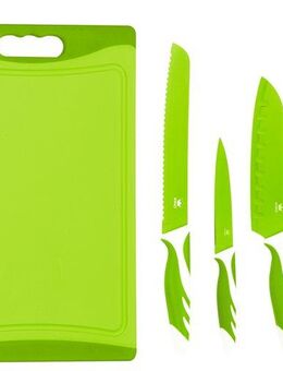 KING Messer-Set Küchenmesserset »CUTTING« (Set, 5-tlg), 4 Küchenmesser, 1 Schneidebrett