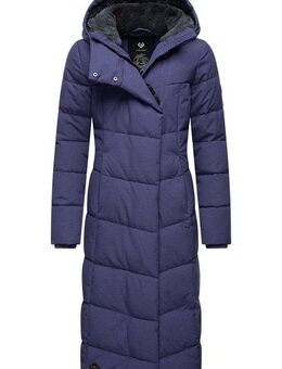 Ragwear Wintermantel Pavla Long extralanger Winterparka mit Teddyfutter und Kapuze
