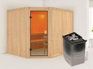 Karibu Sauna Horna, BxTxH: 231 x 196 x 198 cm, 68 mm, mit integrierter Mineralwolldämmung