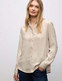 STREET ONE Langarmbluse mit Gallonstreifen und Knopfleiste