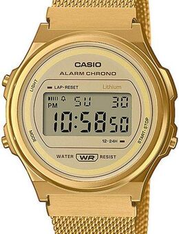 CASIO VINTAGE Chronograph A171WEMG-9AEF, Quarzuhr, Armbanduhr,Damenuhr,Herrenuhr, Digitialuhr, Edelstahlarmband