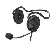 Hama PC-Office-Headset "NHS-P100 V2" mit Neckband, Stereo, Headset Schwarz PC-Headset (Empfindlichkeit Kopfhörer/ Mikrofon: 95 dB +/- 3 dB /-42 dB +/- 3 dB)