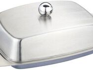 Maximex Butterdose Edelstahl, Edelstahl, (1-tlg), Butterbehälter für 250 g Butter zum Servieren, spülmaschinengeeignet