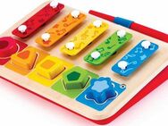 Hape Spielzeug-Musikinstrument Xylophon-Piano, inklusive Steckspiel