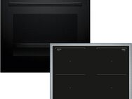 BOSCH Induktions Herd-Set HND617LS67, mit Backwagen, Hydrolyse, Backwagen mit ausziehbarer Tür für bequemes Kochen & Backen