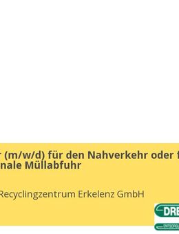 LKW-Fahrer (m/w/d) für den Nahverkehr oder für die kommunale Müllabfuhr - Erkelenz