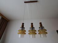 DDR Deckenlampe - Hängelampe 3tlg. Glasschirm - Crimmitschau Zentrum