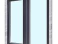 Kunststofffenster, Fenster auf Lager Anthrazit 120x120 cm 2-flg in 45127