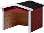 dobar Mähroboter-Garage, BxTxH: 68x76x52 cm, aus Holz in rot, mit Bitumen-Dach