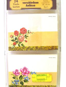 24 Tischkarten aus den 70er Jahren - Blumenmotive - Herlitz - OVP - Biebesheim (Rhein)