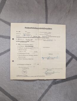 Historisches Dokument, Entlassungsschein - Mechernich