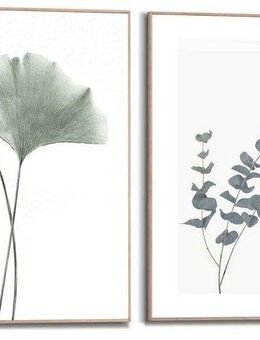 Reinders! Bild mit Rahmen Eukalyptus blatt Pflanze, Blätter (2 St), Ginko - Naturmotiv - Botanisch