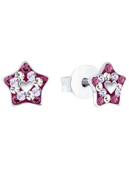 Prinzessin Lillifee Paar Ohrstecker Stern mit Herz, mit Preciosa Crystal
