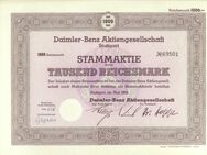 Original-Stammaktie der Daimler-Benz AG aus dem Jahre 1939 - Sankt Leon-Rot