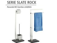 WENKO WC-Garnitur Slate Rock, Edelstahl rostfrei