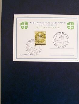 Briefmarken, Sonderpostkarte, Landeskirchentag 1957 Essen - Erftstadt