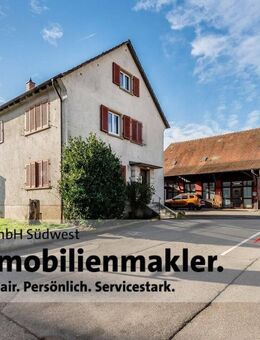 Zweifamilienhaus + Gewerbeflächen + Grundstück! Vielseitiges Anwesen mit Entwicklungspotenzial! - Gottmadingen