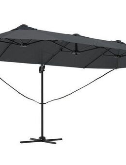 KONIFERA Ampelschirm »Elba« Twin in anthrazit oder creme erhältlich, LxB: 263x455 cm, BxLxH: 455x263x237 cm, um 360° drehbar