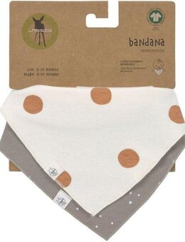 LÄSSIG Dreieckstuch Interlock Bandana, milky/taupe, (2-St), für Babys, enthält Bio-Baumwolle