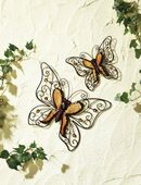 Wanddeko Schmetterlinge 2er-Set Wandbild Deko Wandbehänge #37159 in 75217