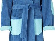 Vossen Kinderbademantel Momo, Kurzform, Microfaser-Walkfrottee, Kapuze, Gürtel, für Mädchen & Jungen, mit Kapuze