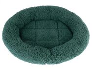 Kuschelbett Fluffy 2in1 - dunkelgrün: L 50 x B 42 x H 7,5 cm