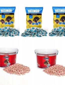Ratimor Mäuse Ratten Gift Mäusegift PASTE 3x1 KG MAUS Ratten Gift GRANULAT 2X2KG RAPAX - Wuppertal