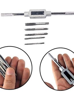 6 Teilig Gewindeschneider Set M3 M4 M5 M6 M8 Gewindebohrer Halter Edelstahl 16,90* - Villingen-Schwenningen