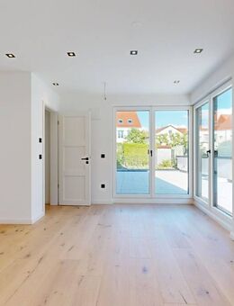 Stilvolle Eigentumswohnung im 1. Obergeschoss mit großer Dachterrasse - Mering
