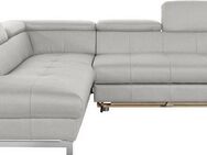 COTTA Ecksofa Chef L-Form, mit Kopfteilverstellung, edle Metallkufen, wahlweise mit Bettfunktion
