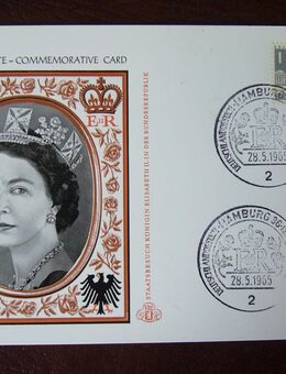 Briefmarken Ersttagsbrief Besuch Queen Elizabeth II vom 28.5.1965 - Krefeld