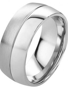 Herrenring Edelstahl HE016 ohne Stein mit gratis Gravur - Aholming