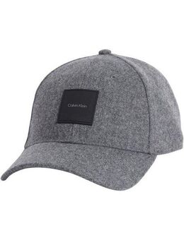Calvin Klein Baseball Cap WOOL BB CAP mit Logopatch aus Leder, unisex