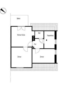 ZWEI-ZIMMER-WOHNUNG MIT BALKON MITTEN IM GRÜNEN - Altena